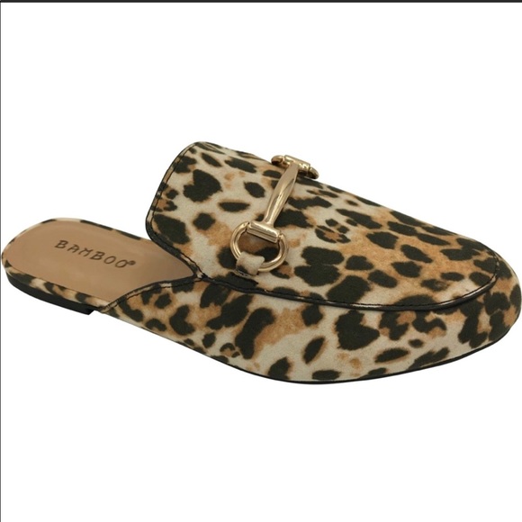 BAMBOO Shoes - Leopard Print Mule